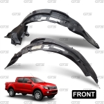 ชุด พลาสติกซุ้มล้อ กรุล้อ ล้อหน้า-ข้างซ้าย+ขวา 2 ชิ้น สีดำ สำหรับ Ford Ranger T6 MC XLT Wildtrak 4x4 4x2 Pick Up ปี 2012-2021